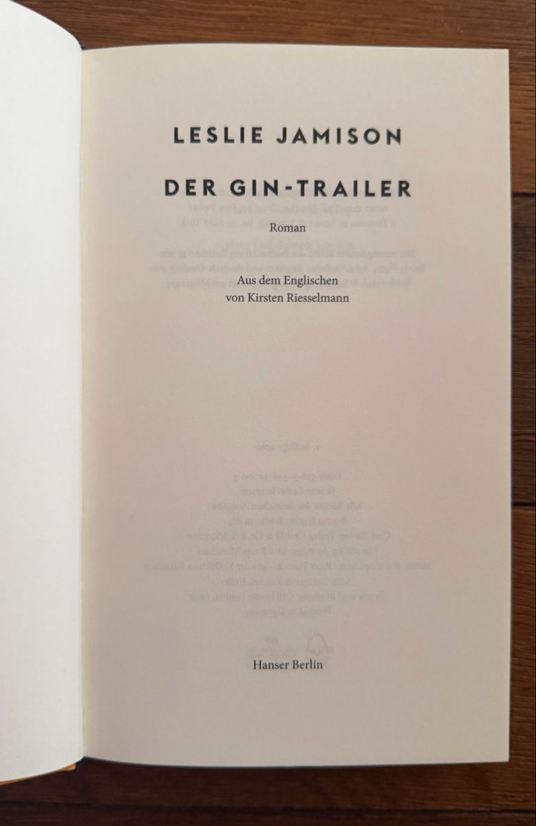 Libri: Der Gin-Trailer - Leslie Jamison – Nuovo (secondo la descrizione) da Moosseedorf venduto da smushpuff
