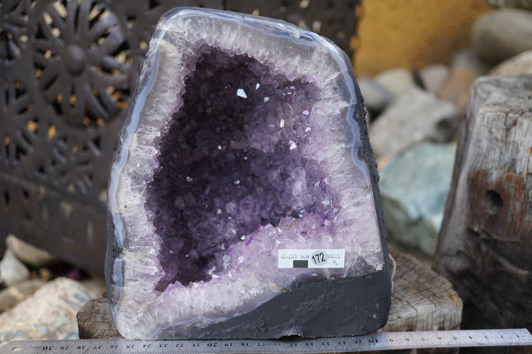 Minerali & Pietre curative: Amethyst   Druse  6.28kg     20cm x18cm    TOPSTONE – Nuovo e nell'imballaggio originale da Eschenbach SG venduto da topstone 2