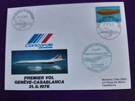 Erstflug GENEVE -CASABLANCA 31.8.1976 mit CONCORDE