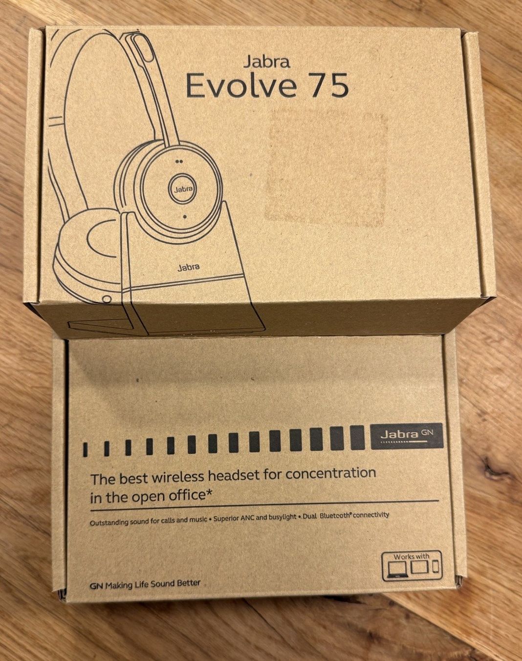 Cuffie: Jabra Evolve 75 MS Headset + Ladestation + Link 370, NEU – Nuovo e nell'imballaggio originale da Zetzwil venduto da gent1974 2