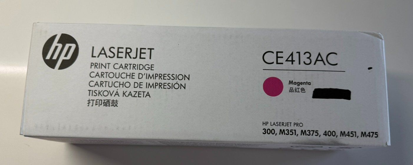 Hewlett Packard Cartucce per stampanti & toner: Toner CE413AC (305A) Magenta – Nuovo e nell'imballaggio originale da Bussigny venduto da mistylilou