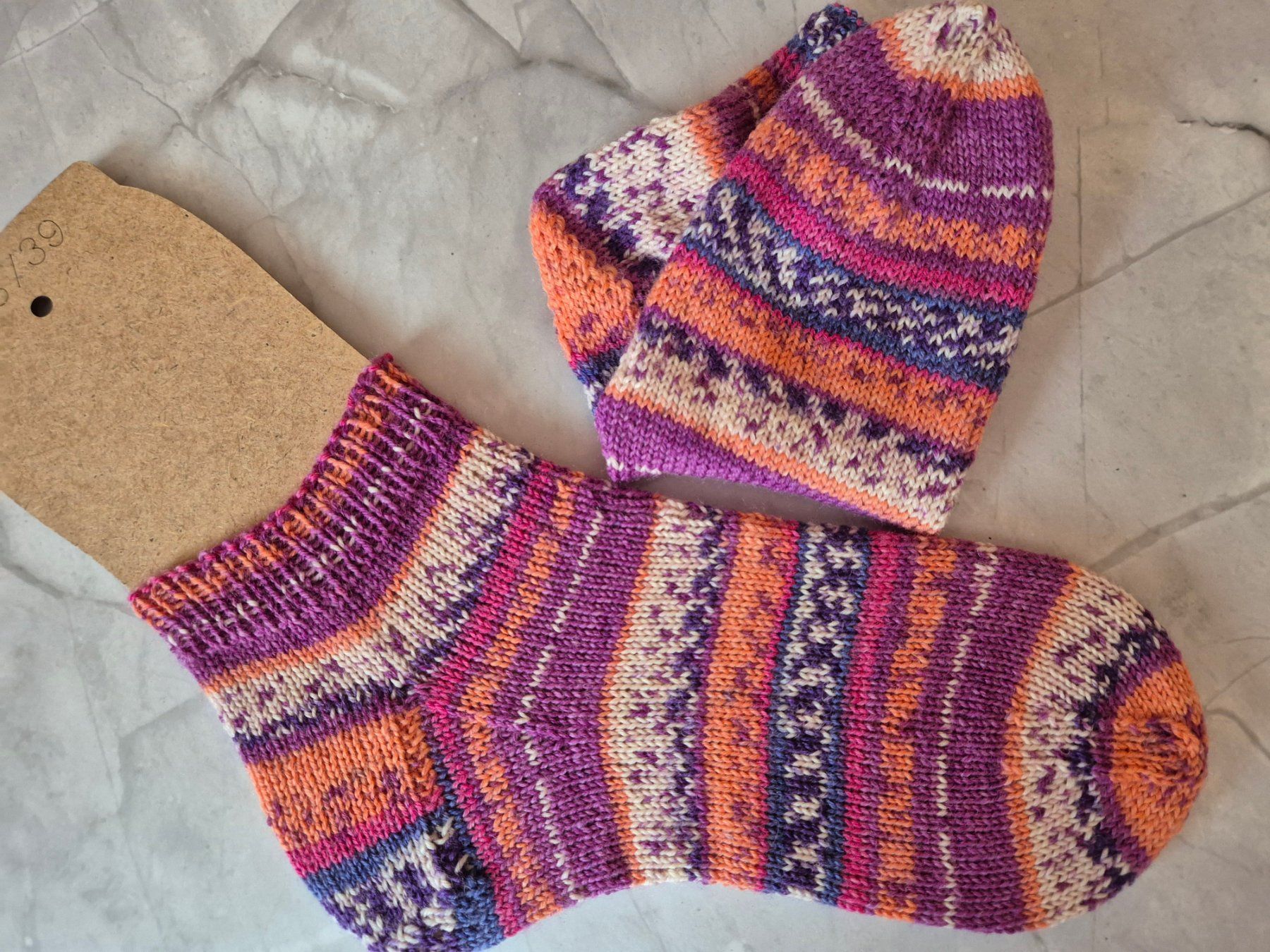Socken: OPAL  Sneakers Gr. 38/39- Hand gestrickt- Neu – Neu und originalverpackt aus Lyssach von ladyfly