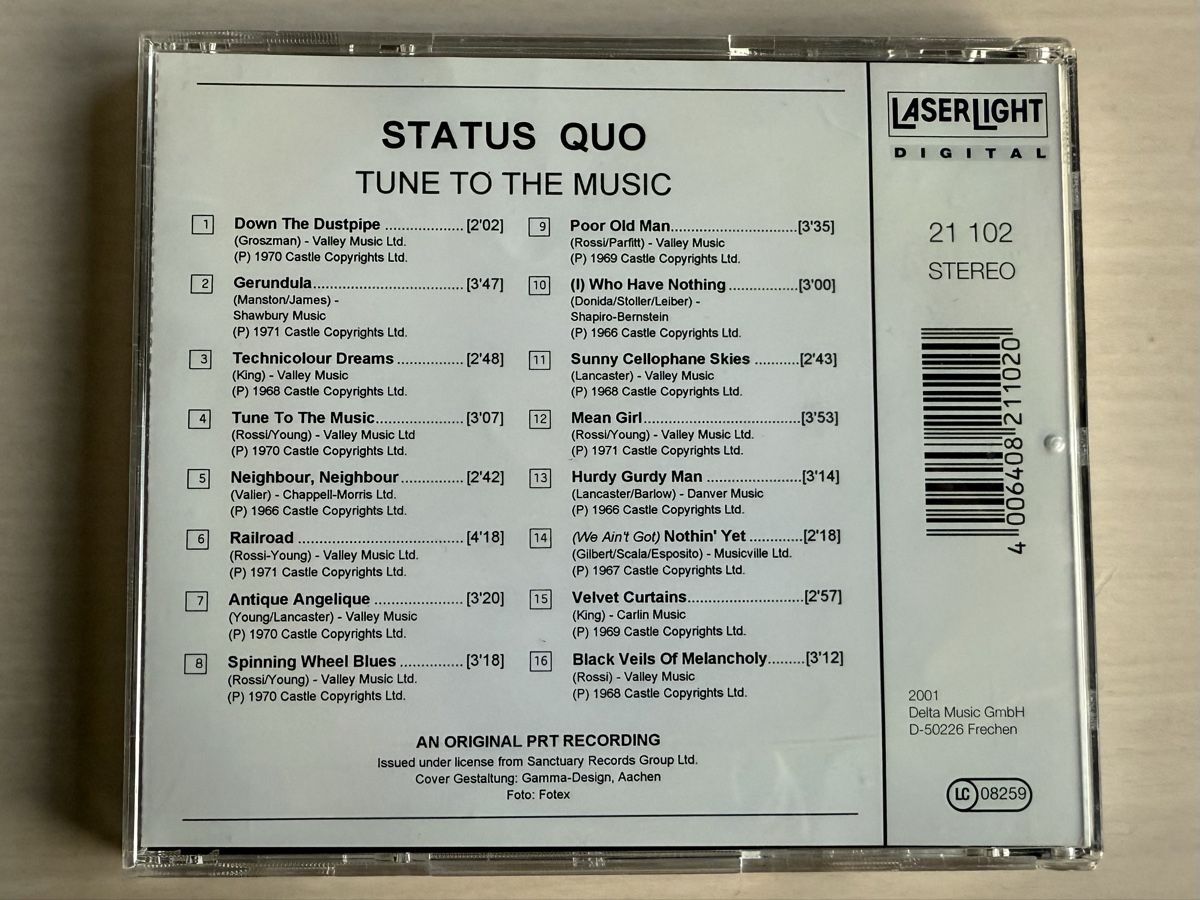 CD: Status Quo CD "Tune to the Music" – Usato da Oberried Brienz venduto da Chyara 1