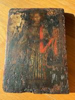 Museumsstück: Sehr antike orthodoxe Holz-Ikone (17./18. Jh.)