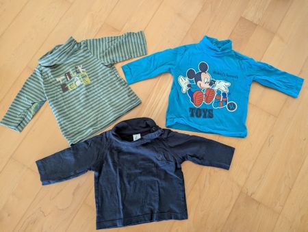3 Kinder Langarm T-Shirts Grösse 62