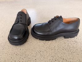 MAISON MARGIELA black leather derby shoes | 41