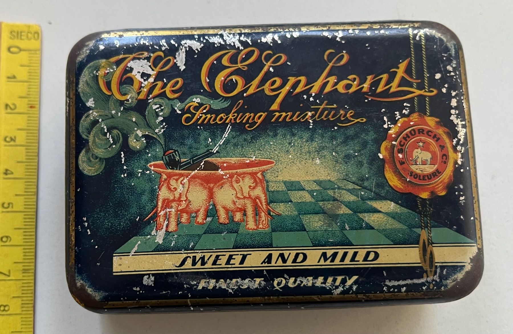 Barattoli: Dose Blech The Elephant Smoking mixture Solothurn, antik – Usato da Ostermundigen venduto da DaxKarten-75