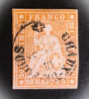 Strubel 25D (Voll-Stempel von 1858!), geprüft und signiert