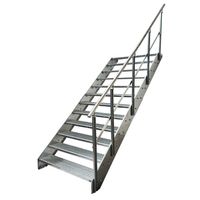 Stahltreppe 12 Stufen+Geländer 80x228cm