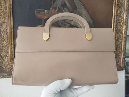 Bally Handtasche Leder beige guter Zustand