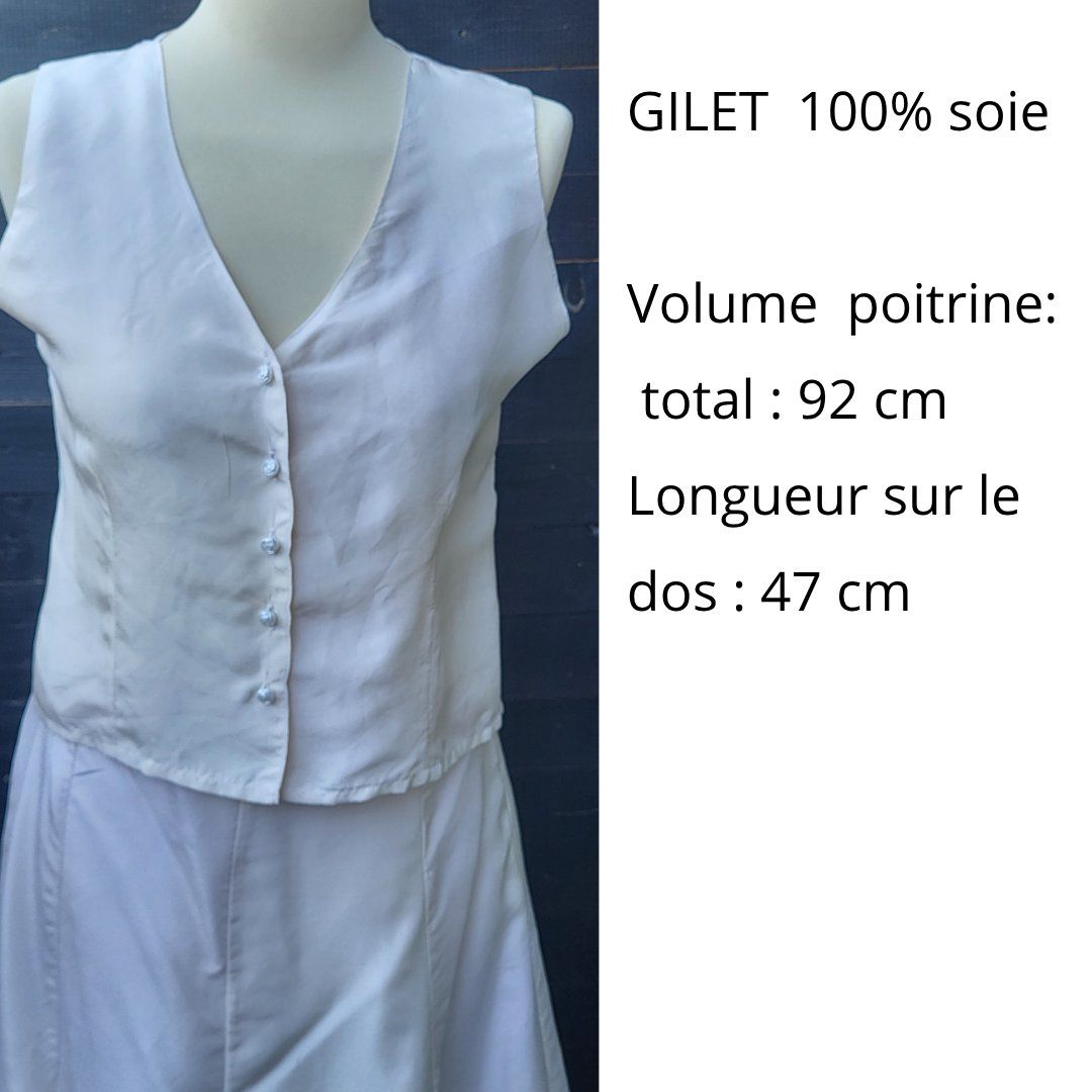 Gonne: Jupe &Gilet  blanche – Nuovo (secondo la descrizione) da Fribourg venduto da VictoriaShop7 9