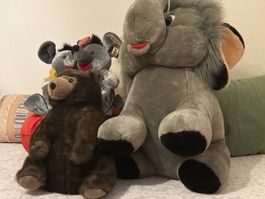 Plueschtiere Elefant Baer Maeuse guter Zustand