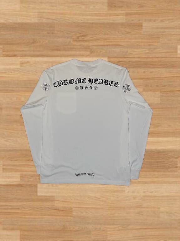Chrome Hearts T-Shirts: Weisses CH Langarmshirt – Neu (gemäss Beschreibung) aus Basel von Eca02