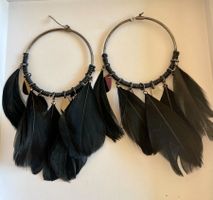 Boucles d’oreilles Boho avec plumes