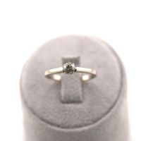 Solitärring Weissgold 18K