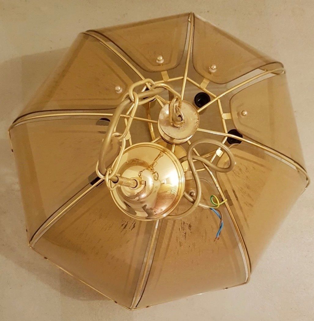 Lampadari & plafoniere: Rustikale Lampe aus Glas & Messing – Usato da Embrach venduto da Laura2386