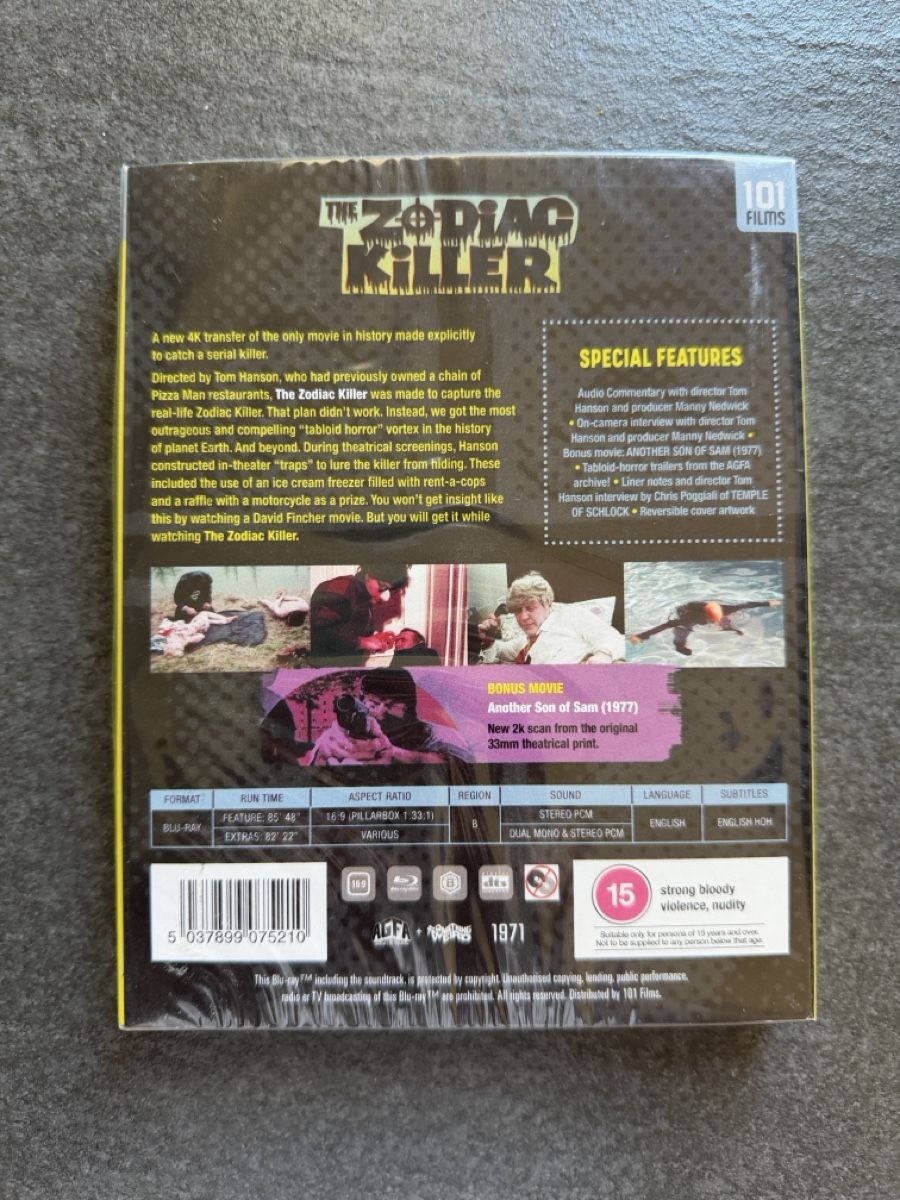 Tutti i DVDs: The Zodiac Killer Blu-ray AGFA – Nuovo (secondo la descrizione) da Zürich venduto da cENS0R 1