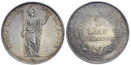 Mailand 5 Lire 1848 M