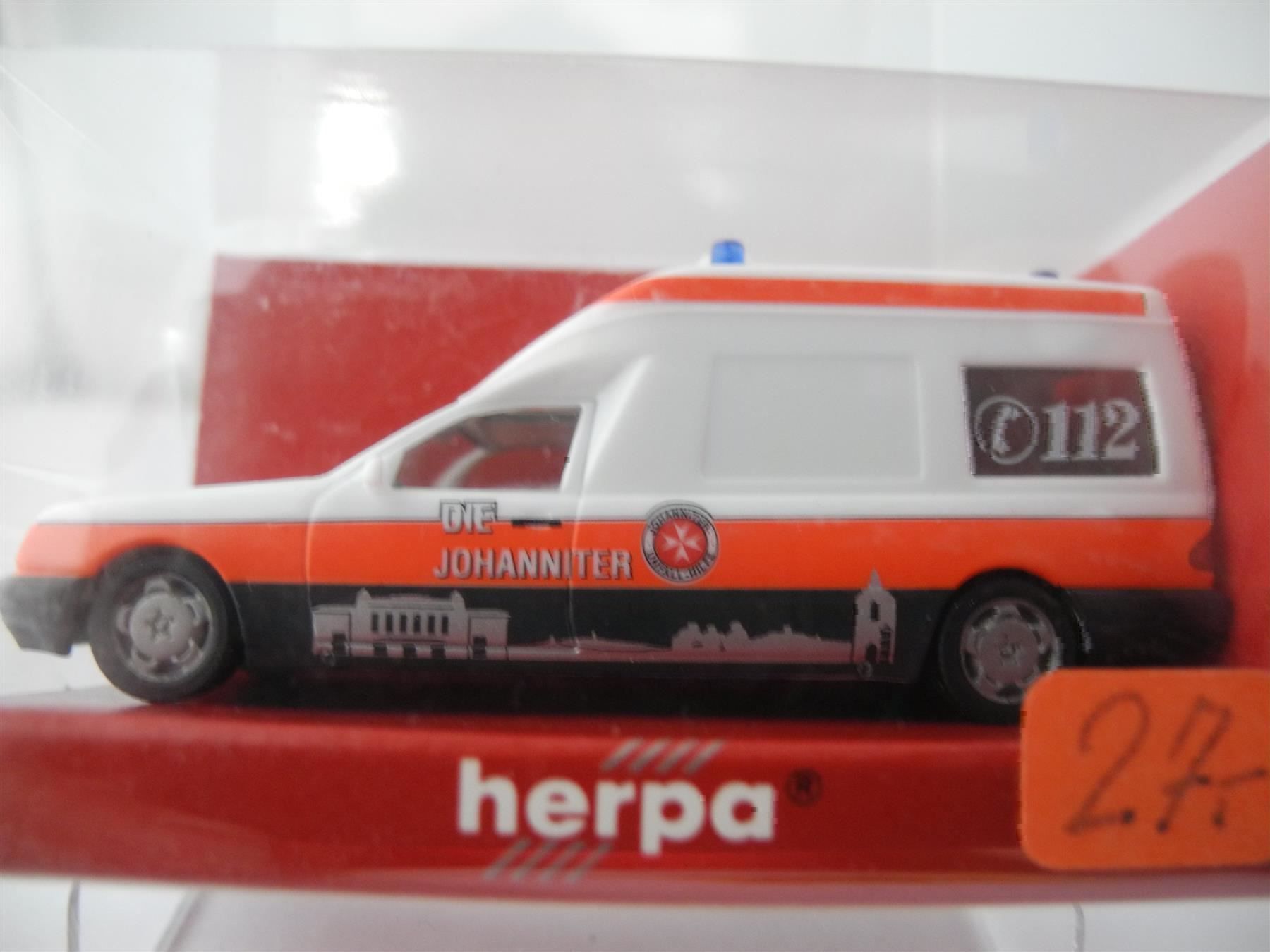 Herpa Modellini d'auto: Herpa 044868 "Johanniter Giessen",Nr. v15 – Nuovo e nell'imballaggio originale da Kottwil venduto da Crazyrolf 1