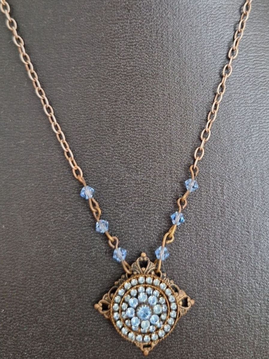 Ketten: VINTAGE KETTE  MIT BLAUE STEINE – Gebraucht aus Kerzers von ExpressoTerreno