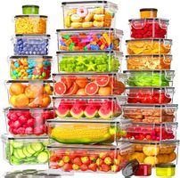 Frischhaltedosen 50-teilig 25 Behälter mit Deckel Meal Prep