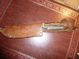 Alter Hirschhorndolch Solingen mit mehreren Klingen