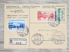 CL22 Carte Postale + Timbre Suisse 1938