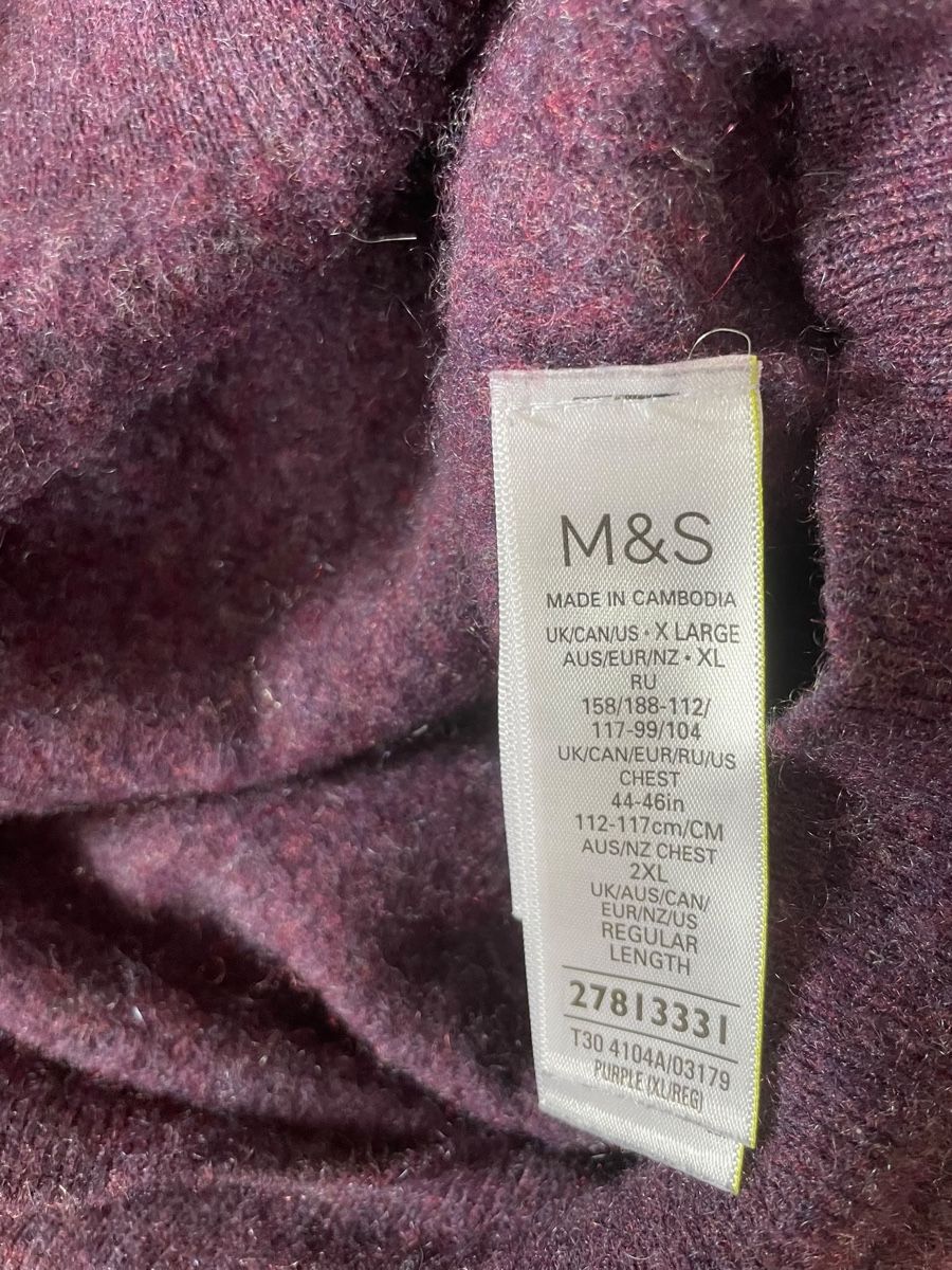 Magliette Polo: Pull col polo 100% cachemire violet taille XL M&S – Nuovo (secondo la descrizione) da Vuippens venduto da ale_6gkb 2