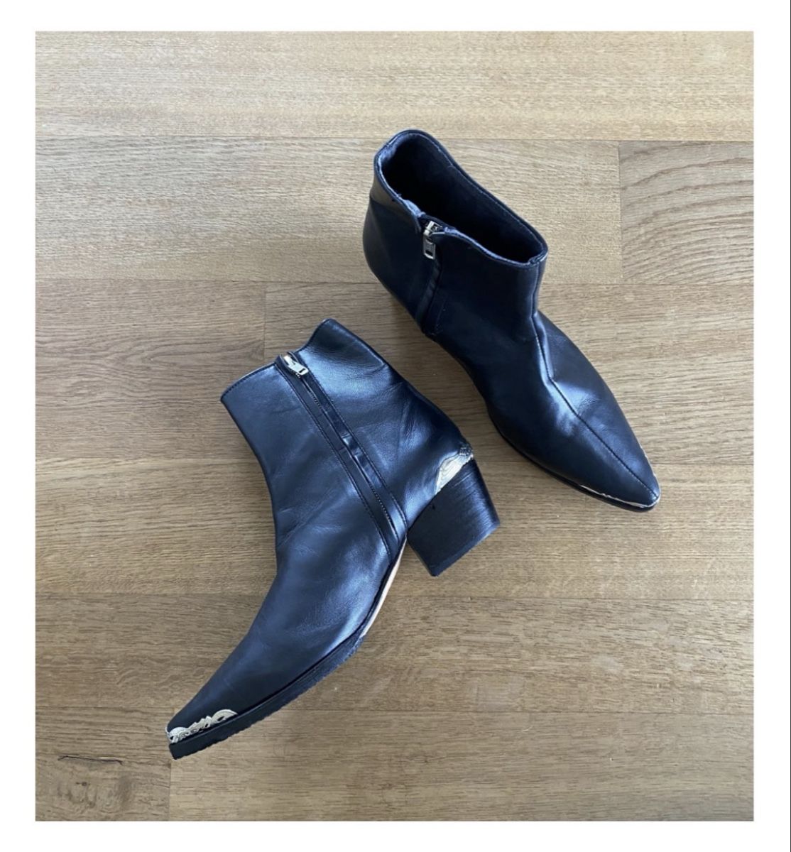 Scarpe da uomo: BLACK LEATHER COWBOY BOOTIES – Nuovo (secondo la descrizione) da zürich venduto da lau_9t77 2