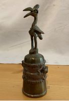 Glocke antike Messe Glocke m.Schnabel + Echsen-(Fabel-)Wesen