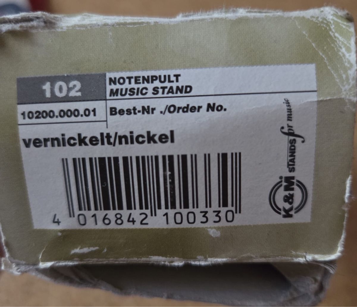 Supporti per strumenti musicali & leggii: Notenständer K&M vernickelt neuwertig – Nuovo (secondo la descrizione) da Turtmann venduto da bregpa 2