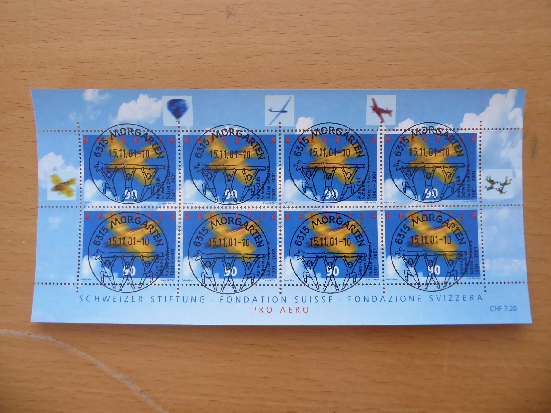 Tous les timbres: PRO AERO Bogen mit Vollstempel – D'occasion à Rothrist par swisstools