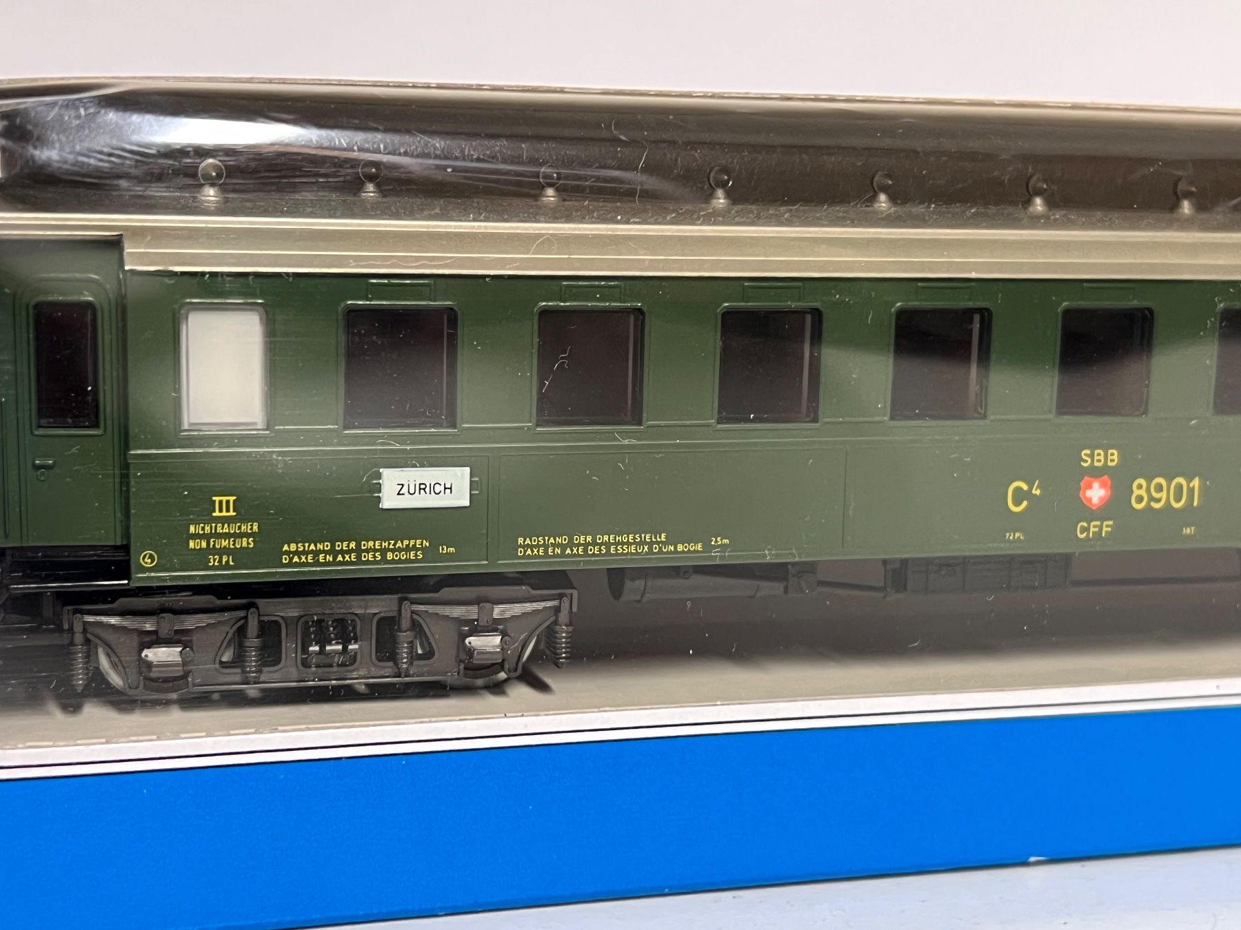 Märklin Modellini di ferrovie: Märklin 4138 H0  Schweizer Oldtimer-Personenzug SBB 3Kl. – Nuovo e nell'imballaggio originale da Geroldswil venduto da TopTrain54 1