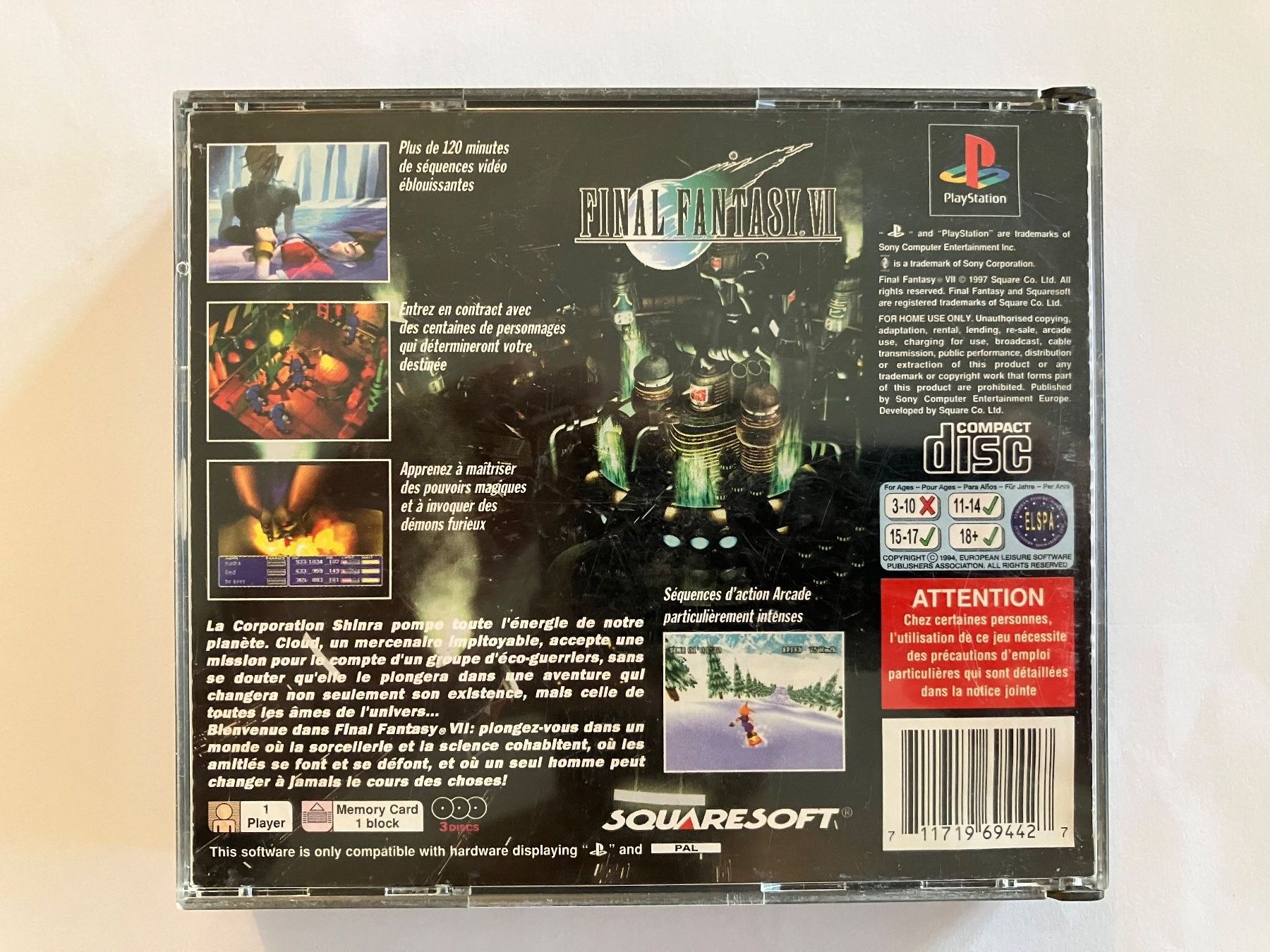 Sony Giochi: Final Fantasy 7 – PS1 – Usato da Ecublens VD venduto da Le_marchand_geek 1