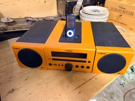 Yamaha CRX-040 Stereoanlage mit CD und iPod Dock orange
