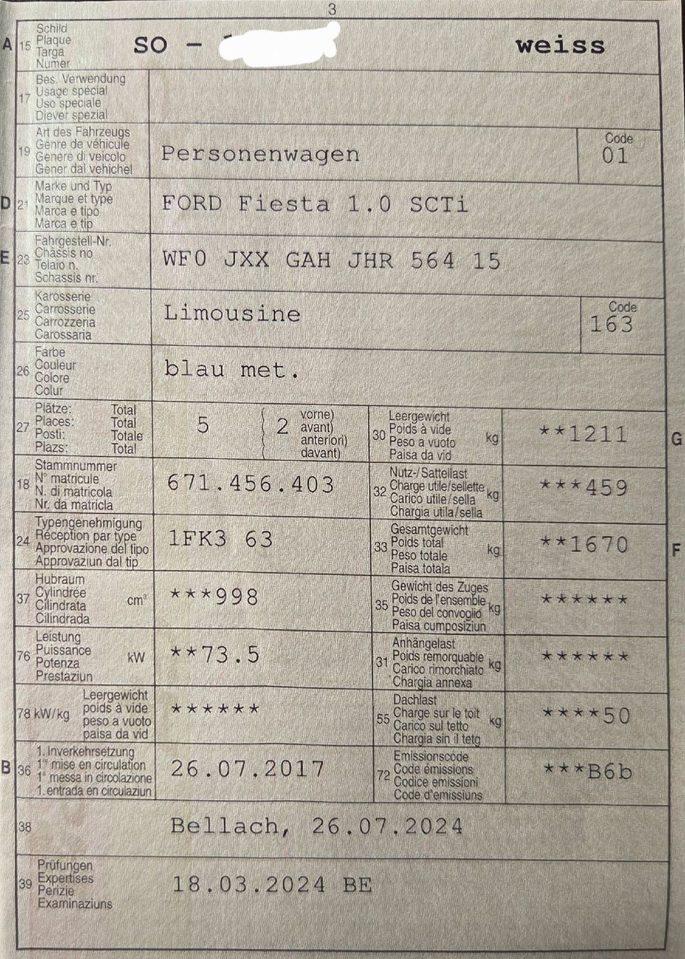 Ford Automobili: Ford Fiesta 1.0 – Usato da Härkingen venduto da er_ha62 3
