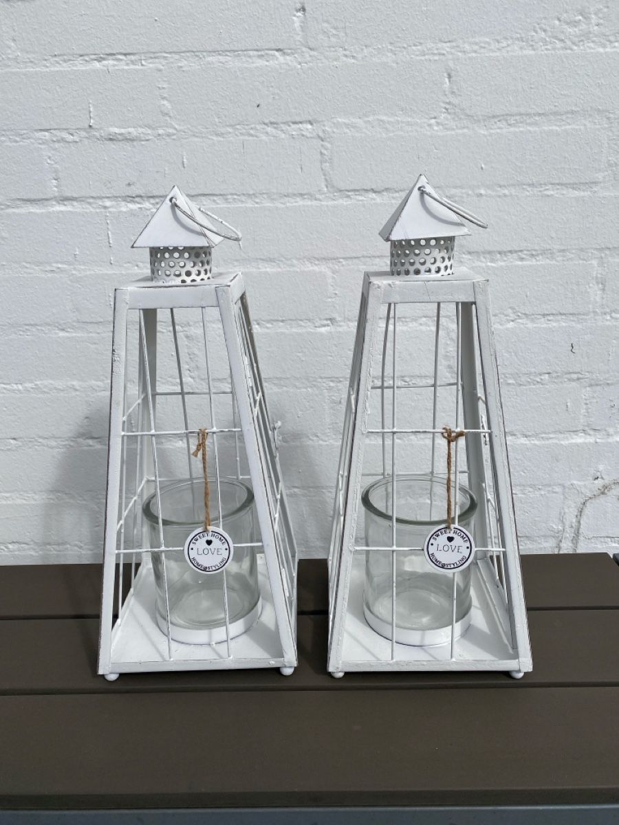 Laternen: Laternen / Windlichter weiss neu – Neu (gemäss Beschreibung) aus fraubrunnen von Somu