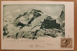 Theodul Hütte mit Breithorn um 1900