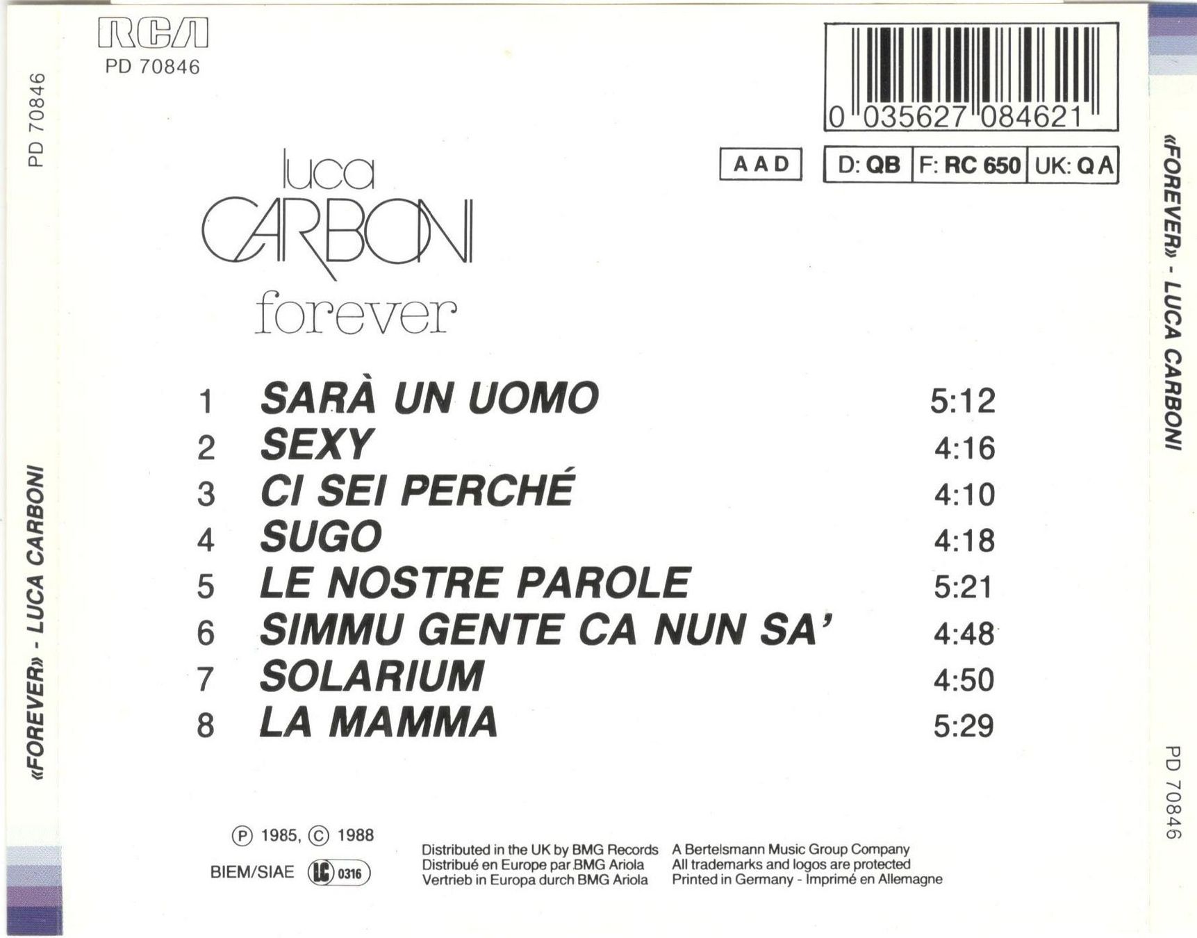 CD: Luca Carboni CD Forever – Usato da St. Margarethen TG venduto da ursk10 1