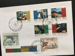 EUROPA 2020 historische Postrouten auf FDC Pro Patria 1998