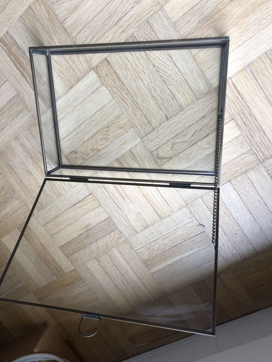 Cassapanche: Elegante Schmuckschatulle aus Glas mit Messingrand – Nuovo (secondo la descrizione) da Steffisburg venduto da Tiff8 1