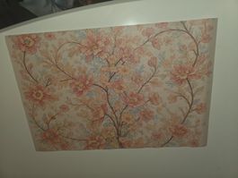 Untersetzer mit Blumenmuster rosa mehrfarbig neuwertig