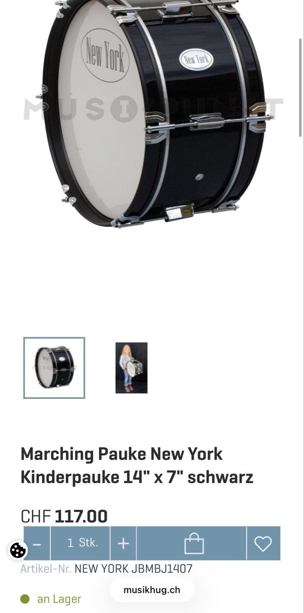Strumenti musicali: Pauke kinder New york – Nuovo (secondo la descrizione) da Meggen venduto da m.luzern 1