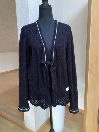 Strickjacke Odd Molly Baumwolle, schwarz Grösse 4, 40/42