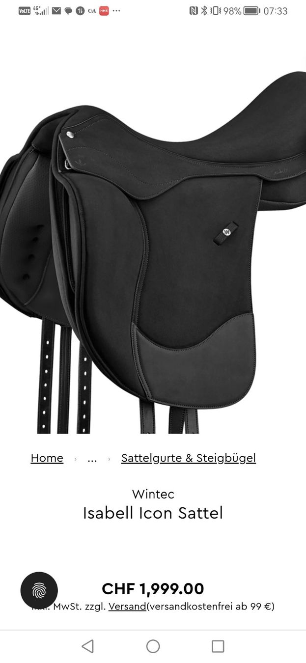 Selle & Accessori: Wintec Icon Dressursattel – Nuovo (secondo la descrizione) da Remigen venduto da moondance1989 5