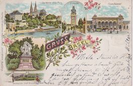 AK Litho - Gruss aus Basel 1910