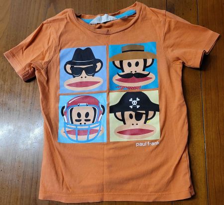 2er-Set Paul Frank T-Shirts Gr. 2-4 Jahre Orange/Grau