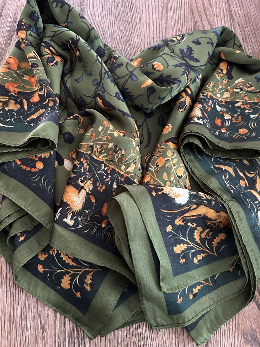 Foulards, Tücher & Schals: Foulard mit Straussen – Neu (gemäss Beschreibung) aus Hofstetten SO von Treasurefinds 1