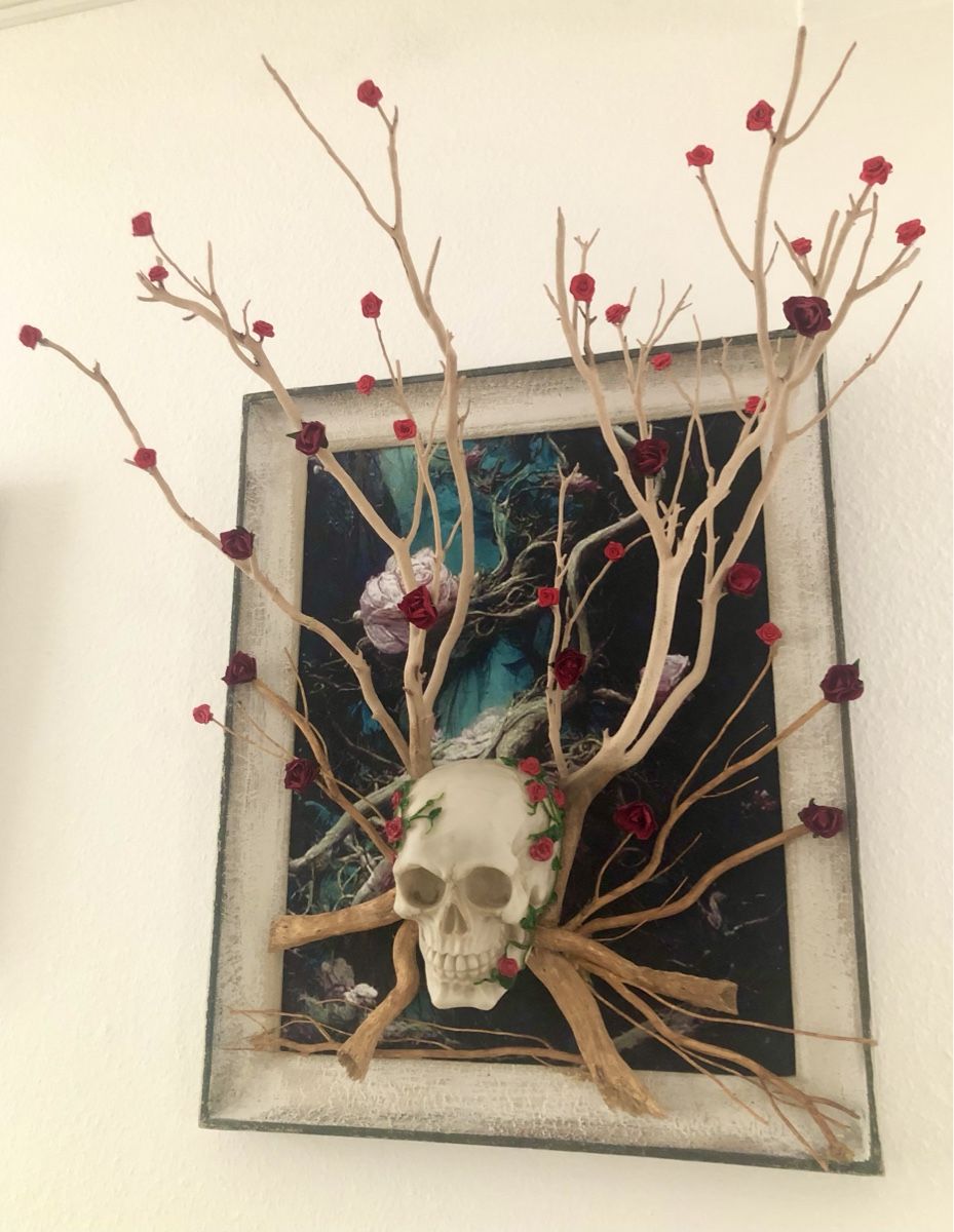 Foto & Immagini: 3 D Bild mit Totentkopf und Wurzelbaum-Rosen – Usato da Oberwil BL venduto da scorpio70 8