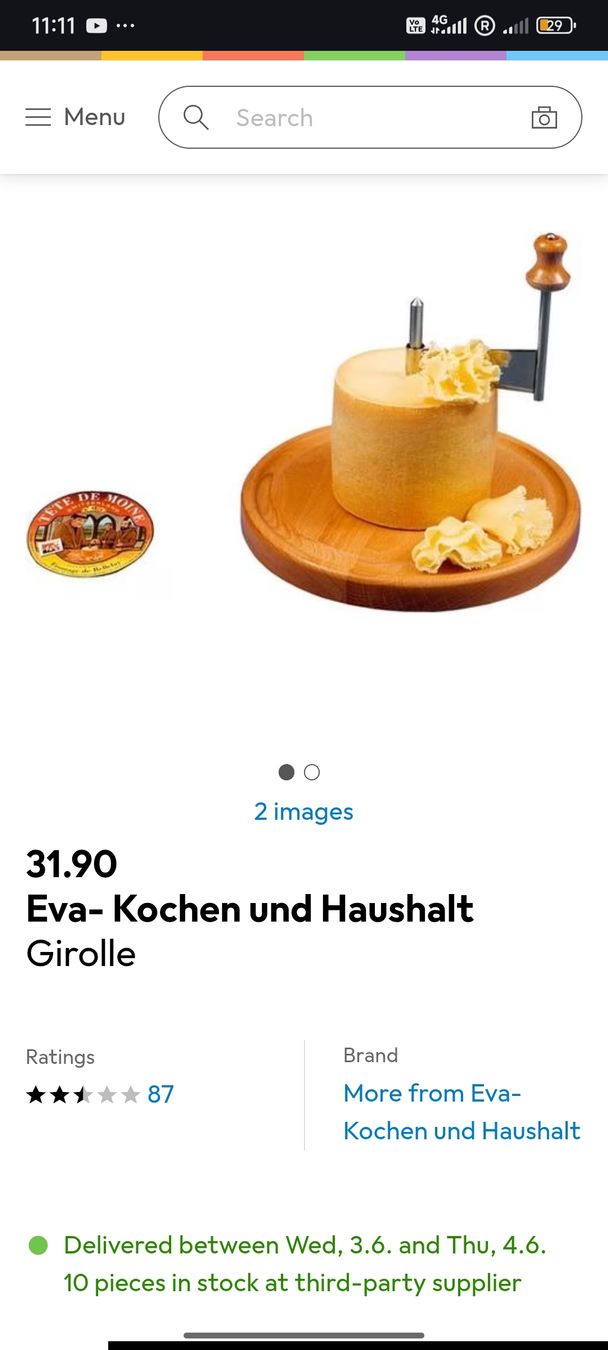 Elettrodomestici da cucina: Eva- Kochen und Haushalt Girolle – Nuovo e nell'imballaggio originale da Zürich venduto da Brocki_ZurichZH